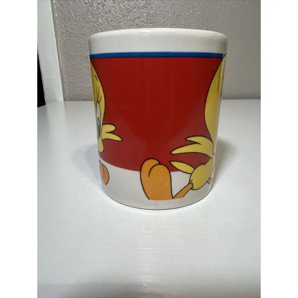 Vtg 1999 Tweety Bird Looney Tunes Ceramic Mug Warner Brothers Collectible Gibson